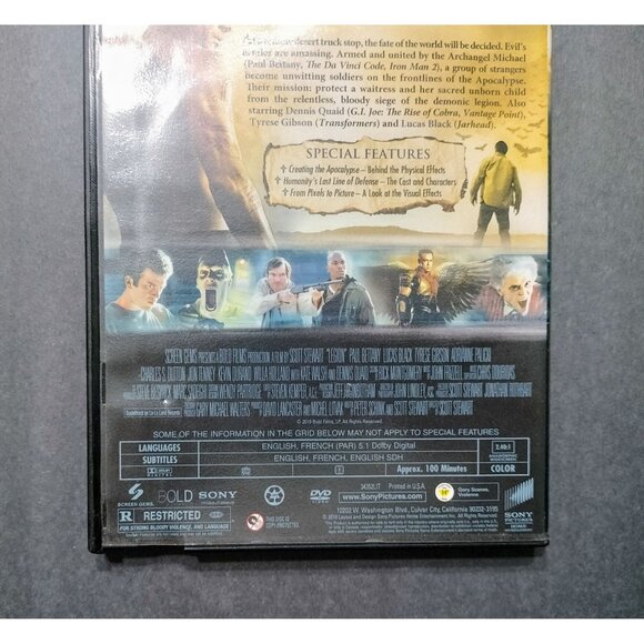 Legion DVD Movie 2010 Action Fantasy Thriller Biblical Sony Pictures Religious 1 - Picture 4 of 12